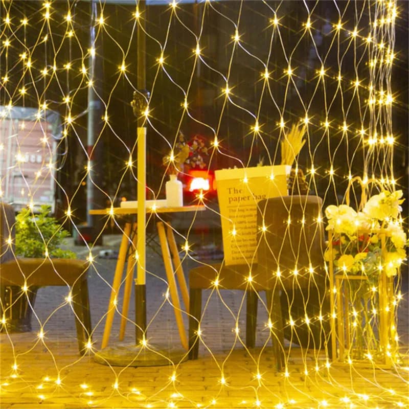 3mx2m 2mx2m 1.5mX1.5m Christmas Garlands LED String Christmas Net Light Fairy Xmas Party Garden Wedding Decoration Curtain Light