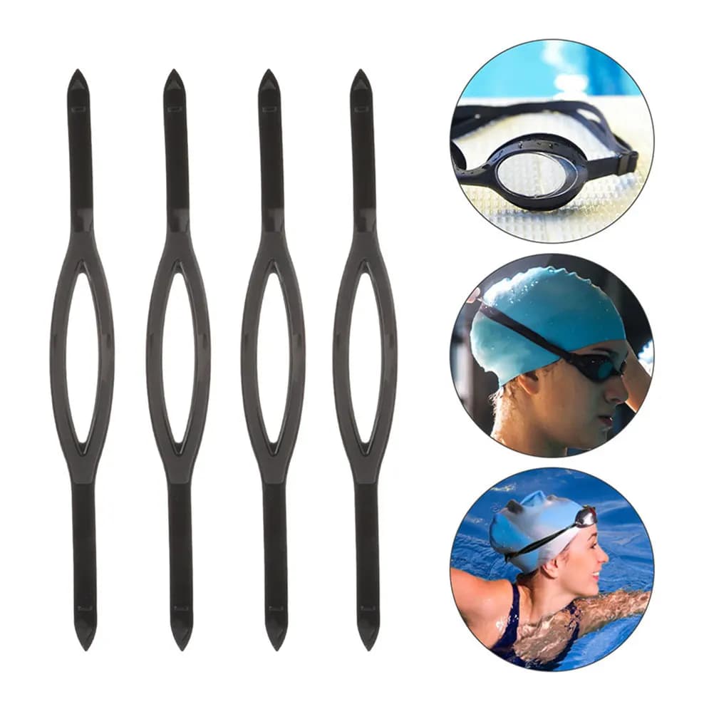 4 Pieces Silicone Straps for Swimwear, Elastics and Flexible, Replaceable, Stabili Fissage Faxes for Glasses