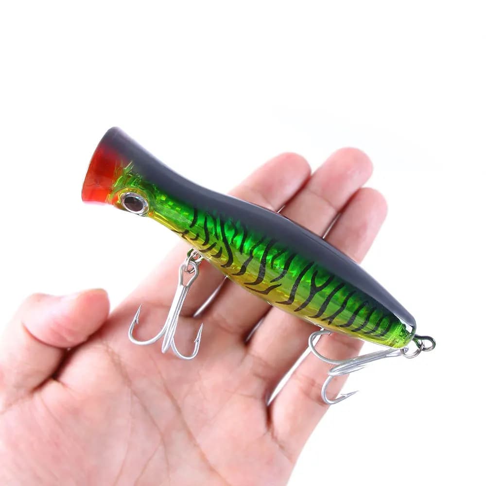 1pcs Big Popper Wobbler Hard Isca Artificial Topwater Fishing Lure Long Shot Crankbait Fishing Bait Pike Bass Lure 43g 13cm
