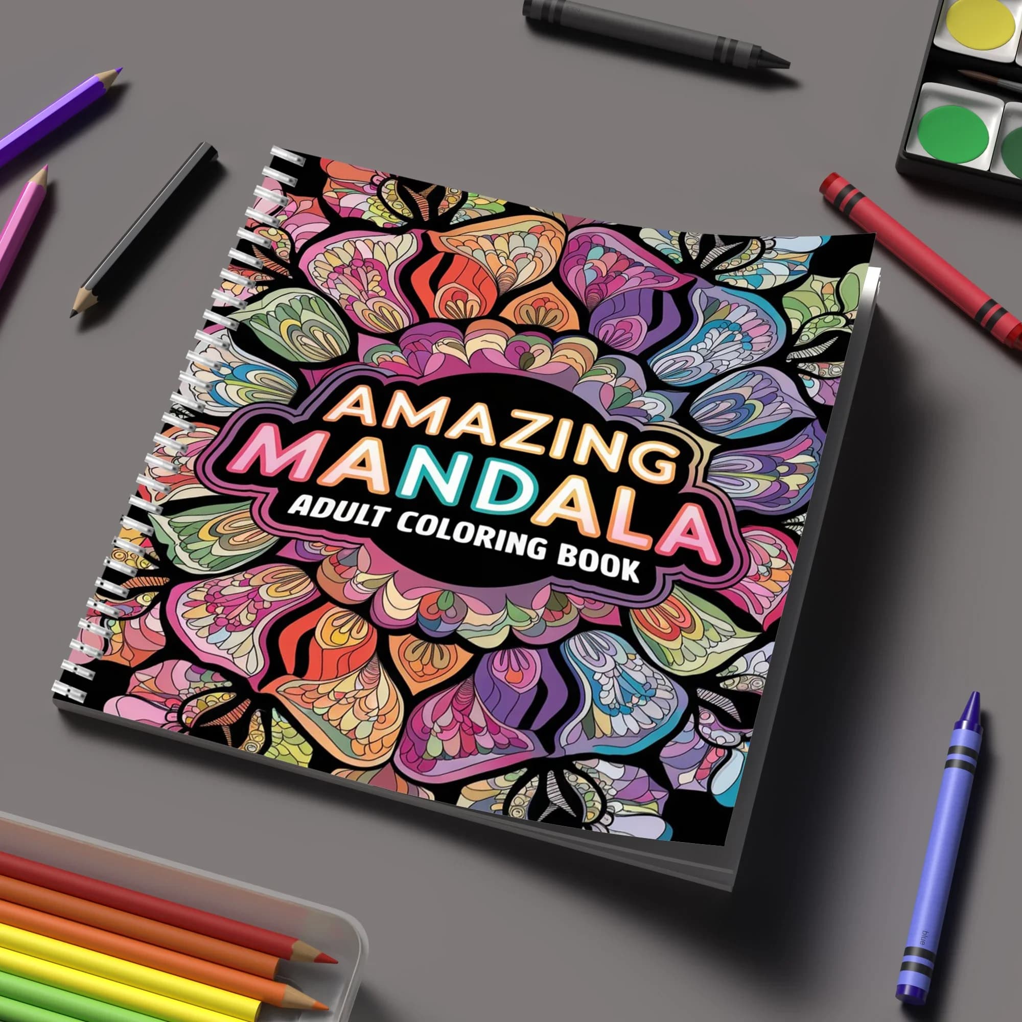 Coloring Book Amazing Mandala for Adult Colouring Book, Birthday Day Gift, Back to School Supplies, Adults Cute Drawing Book