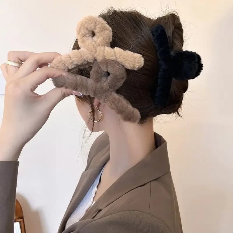 Grande peluche artiglio per capelli clip di squalo mollette semplici fermagli per capelli di granchio per le donne accessori per capelli autunno inverno