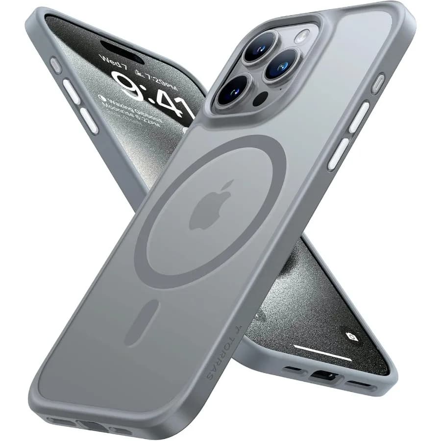Custodia magnetica antiurto compatibile con iPhone 15 Pro per l'uso quotidiano Testata con caduta di livello militare e compatibile con MagSafe