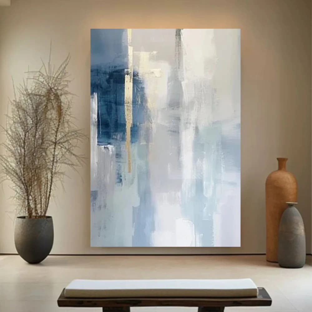 100% Handmade Abstract Modern Oil Painting Large Vertical Hand-Painted Gold Red Gray Canvas Oil Paintings Home Decor Paint Art