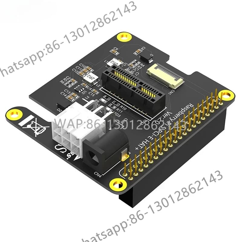 NUOVO PCI Express PCI-E PCIE X1 Adattatore con Cavo FFC ATX 6Pin Connettore Esterno DC 12V Alimentazione 40Pin GPIO Header per Raspberry Pi