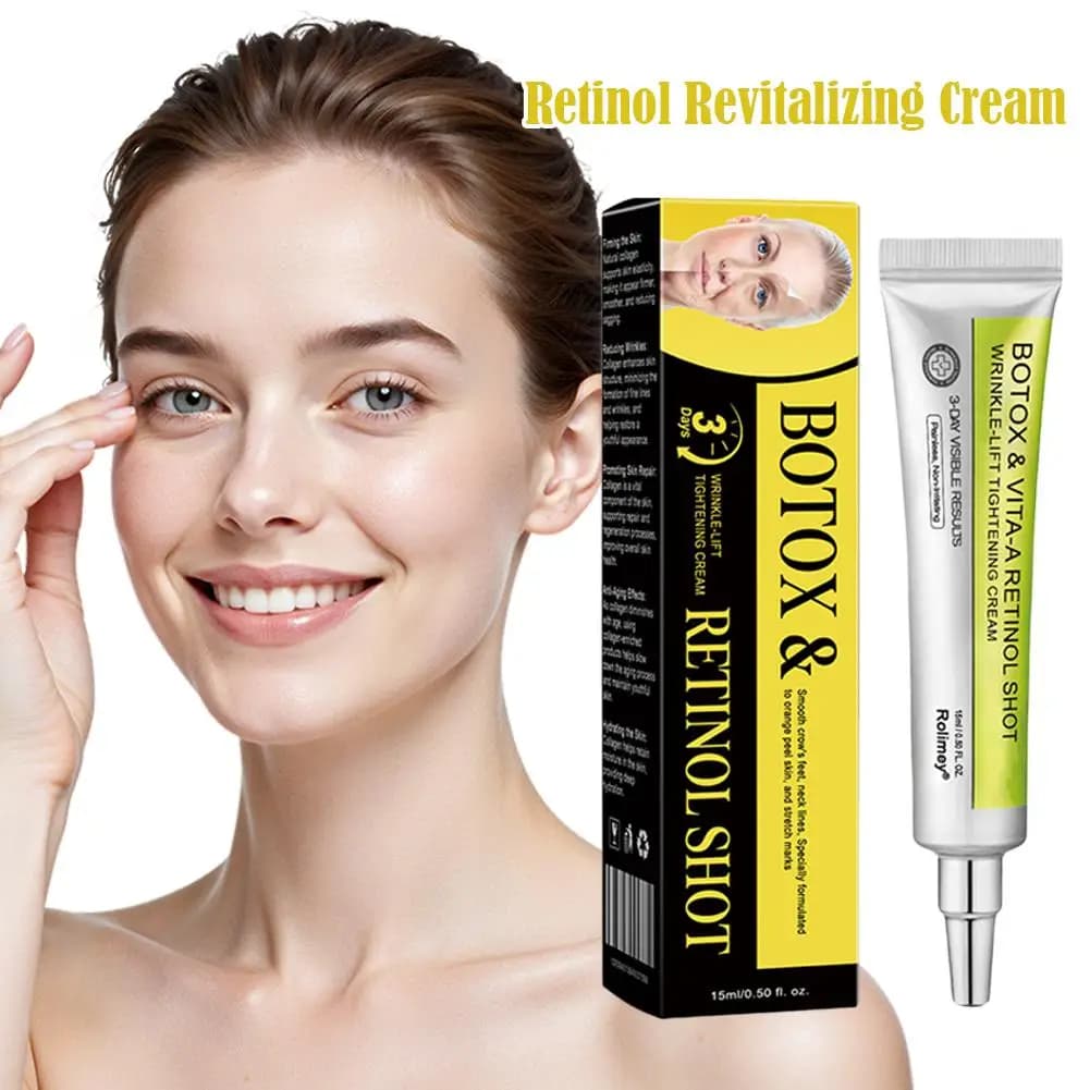 Rolimey Vita-A Retinol Shot Crema Antirughe Rassodante Indolore Non Irritante Leviga le Zampe di Gallina Linee del Collo Crema Occhi Rassodante
