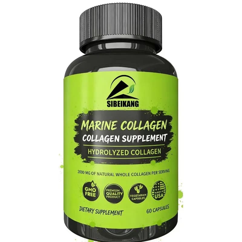 Capsule di Collagene Marino 2000mg - Integratore per Capelli, Pelle, Unghie, Articolazioni e Ossa