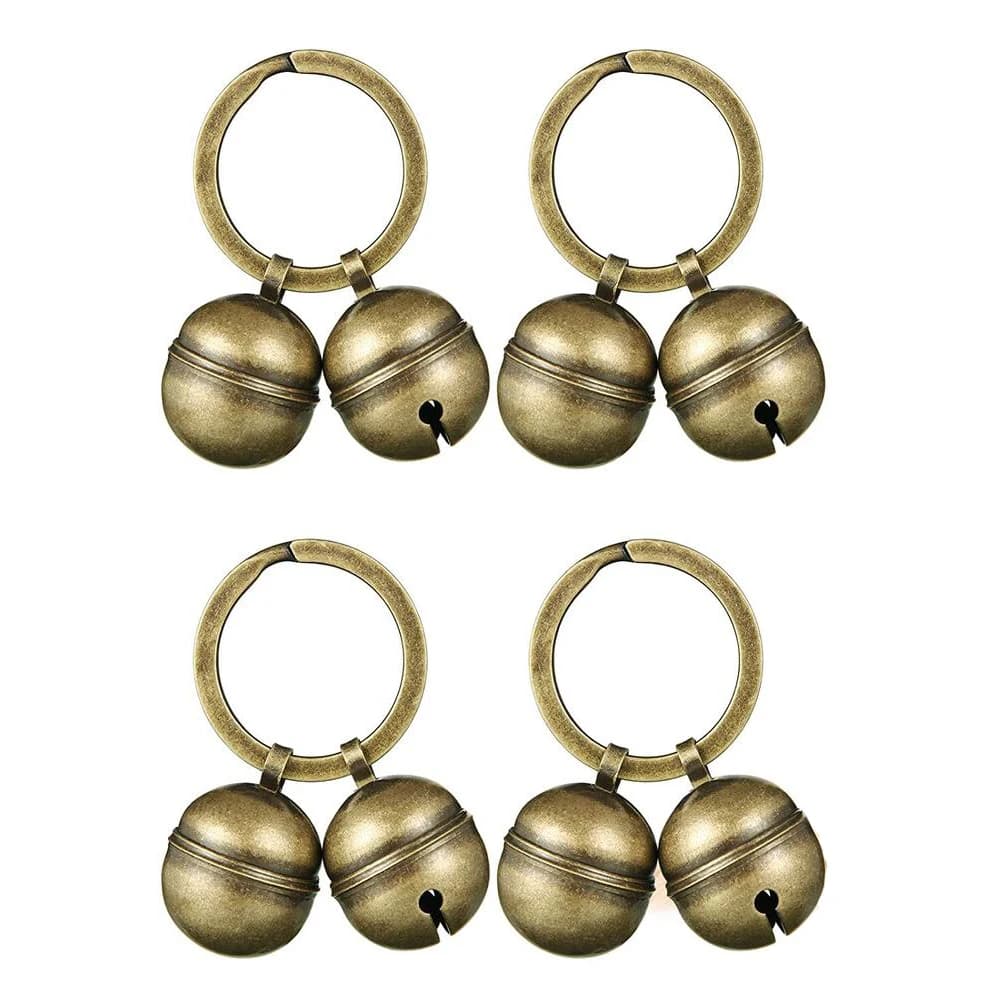Campane per collare per cani gatto campane in ottone per collare campane per ciondoli per cani ciondolo per animali domestici con portachiavi per collari collana accessori per animali domestici