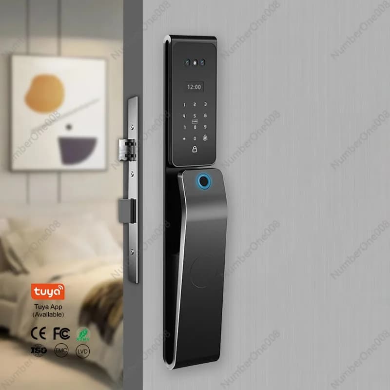 Riconoscimento facciale 3D Sblocco Blocco Impronte digitali Smart Door Lock Registra telecamera Smart Tuya Wifi Door Lock