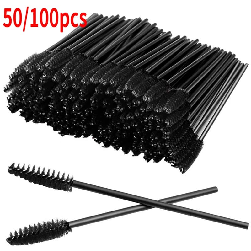 50/100 pz Spazzolini Monouso per Ciglia, Scovolini Micro per Mascara, Pettini all'Ingrosso per Extension Ciglia, Strumenti Cosmetici per Trucco