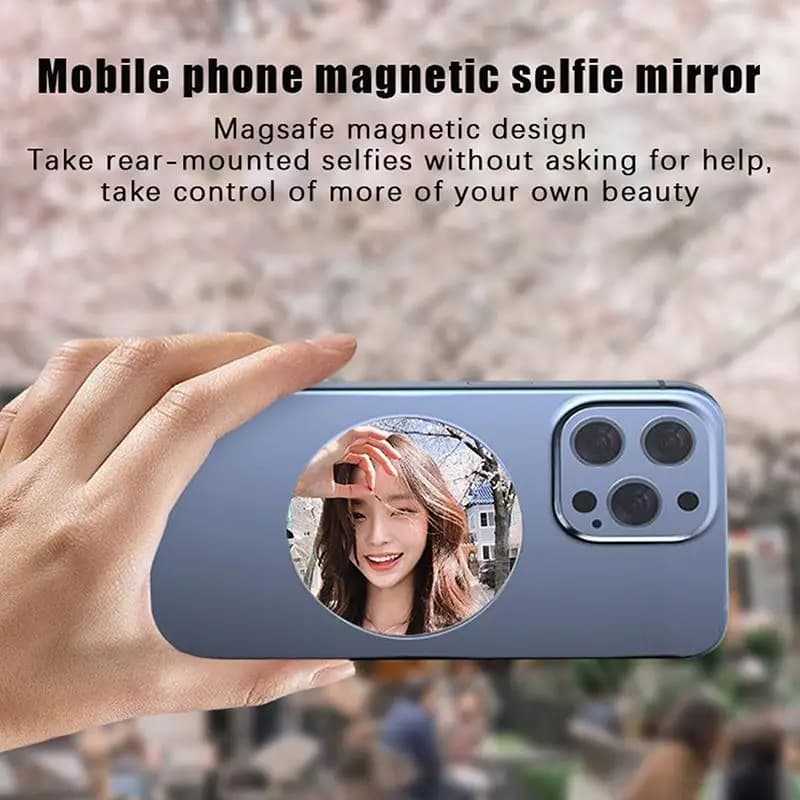 For Magnetic Convex Mirror Smartphone Beauty Mirror Video Selfie Vlog Magnetic Mirror For Streaming Selfie