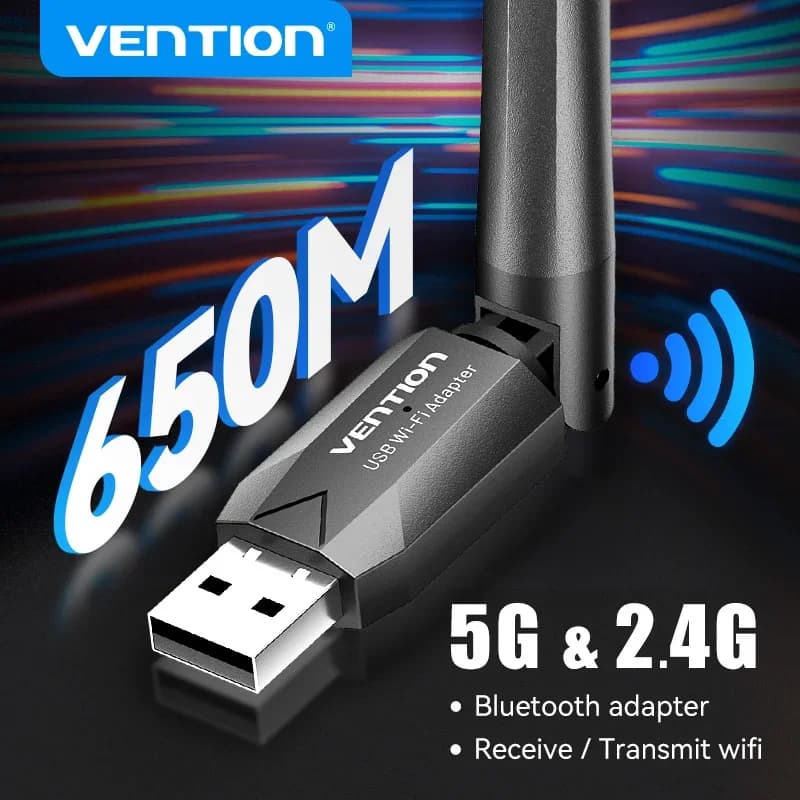 Vention WiFi Adapter AC650 WiFi5 5G&2.4G USB WiFi Card Dongle for PC Desktop Laptop Wifi Antenna USB Ethernet Network Card new