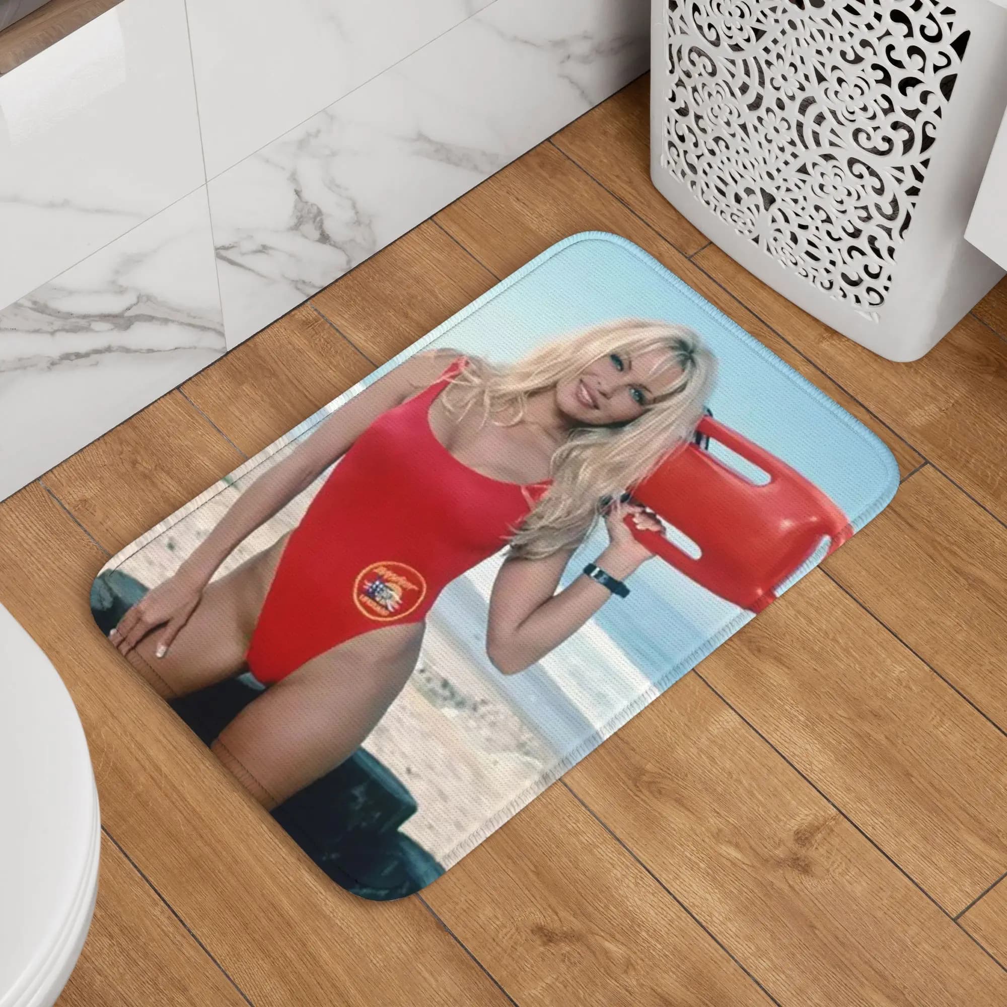 Tappetino per porta Pamela Anderson Baywatch, tappeto resistente all'acqua e all'olio, tappetino per cucina, ingresso, casa, balcone, tappetini per pavimento