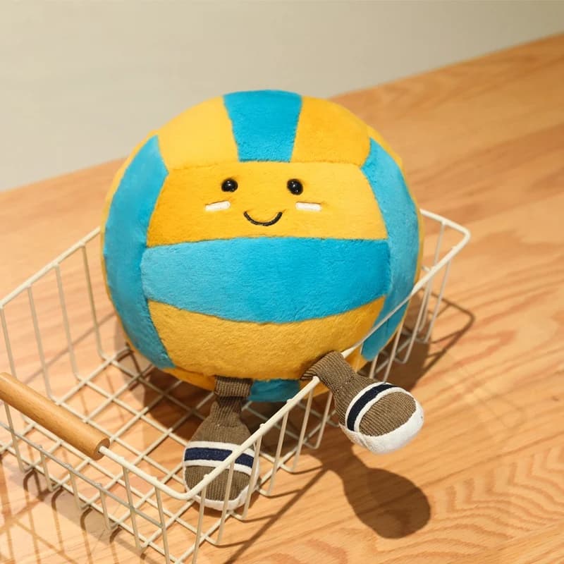 1 pcs 26 cm soft sport volleyball doll plush with feet doll toy Kawaii gift decorative spikes birthday gift for children