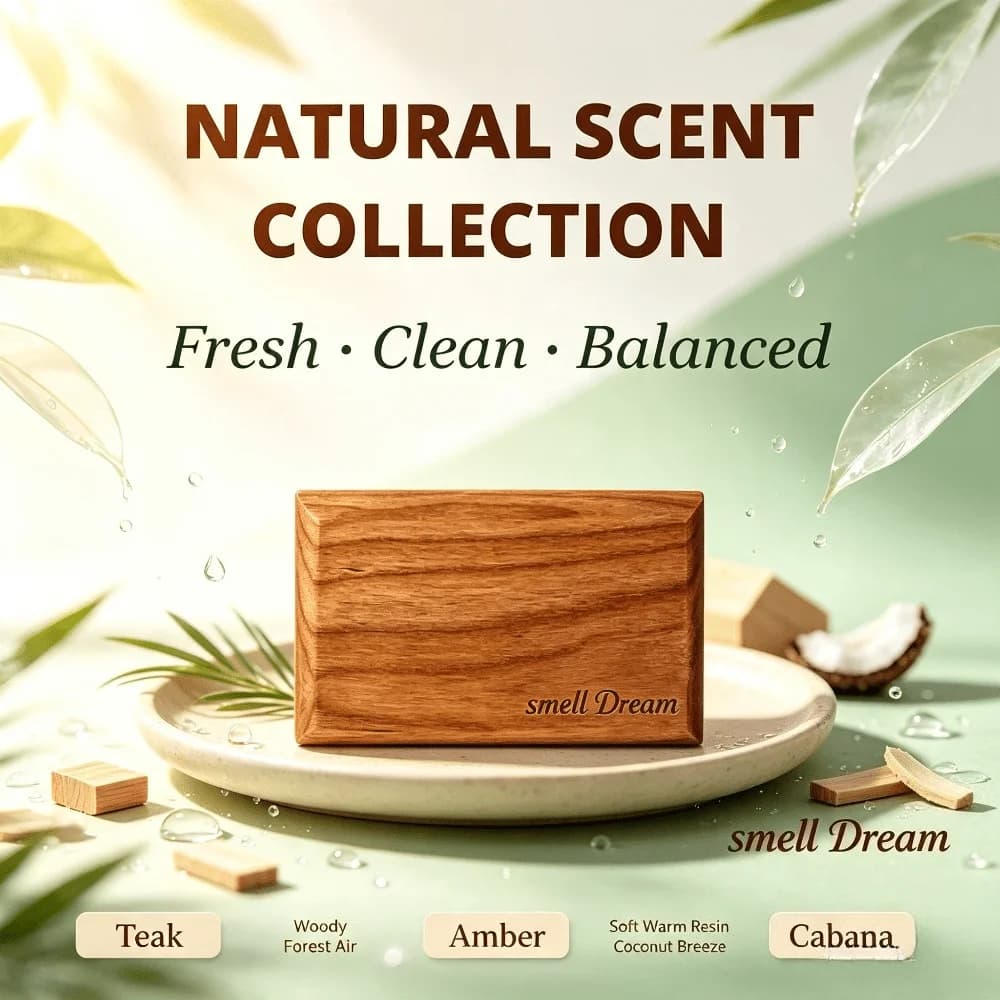 Car Air Freshener Natural Wood Aromatherapy Diffuser, Calming Scent for Peaceful Sleep, Decor Ornament for Bedroom and Office