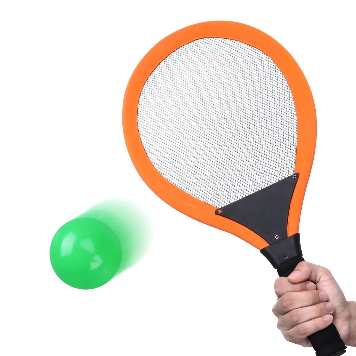 Set di Racchette da Badminton e Tennis, Pallina in PU Senza Piume, Leggera e Sicura, per Giochi all'Aperto, Regalo per Asilo
