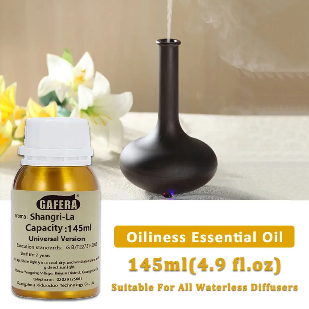 GAFERA 145ml (4.9 fl.oz) Shangri-La/Cedar Essential Oils - For All Waterless Diffuser, Aroma Diffuser Replenish Aromatherapy Oil
