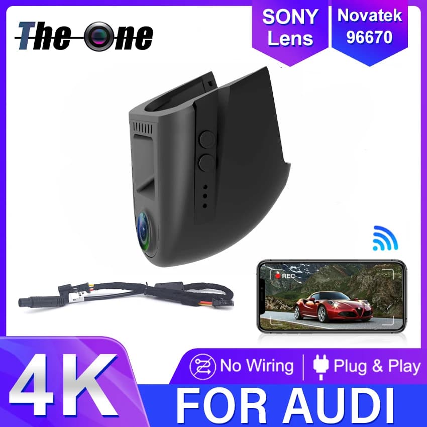 Dash Cam 4K for Car with WIFI for Audi A3 A4 A4L A6 c7 Q5 Q7 sq5 2018-2026, DVR Recorder for Cars