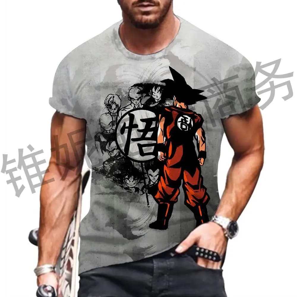 T-shirt Uomo Dragon Ball Z 2026 Vegeta Goku Abbigliamento Uomo Top Cool Saiyan Maglietta a Maniche Corte 110-6XL Estiva Palestra Harajuku