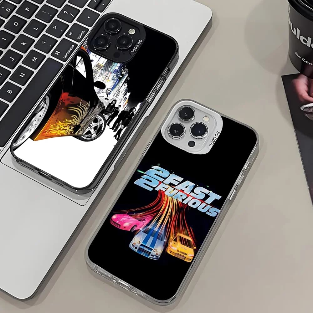 Custodia per telefono Tokyo Drift per IPhone 16 15 14 13 12 11 Mini Pro MAX Cover posteriore antiurto opaca grigio argento goccia