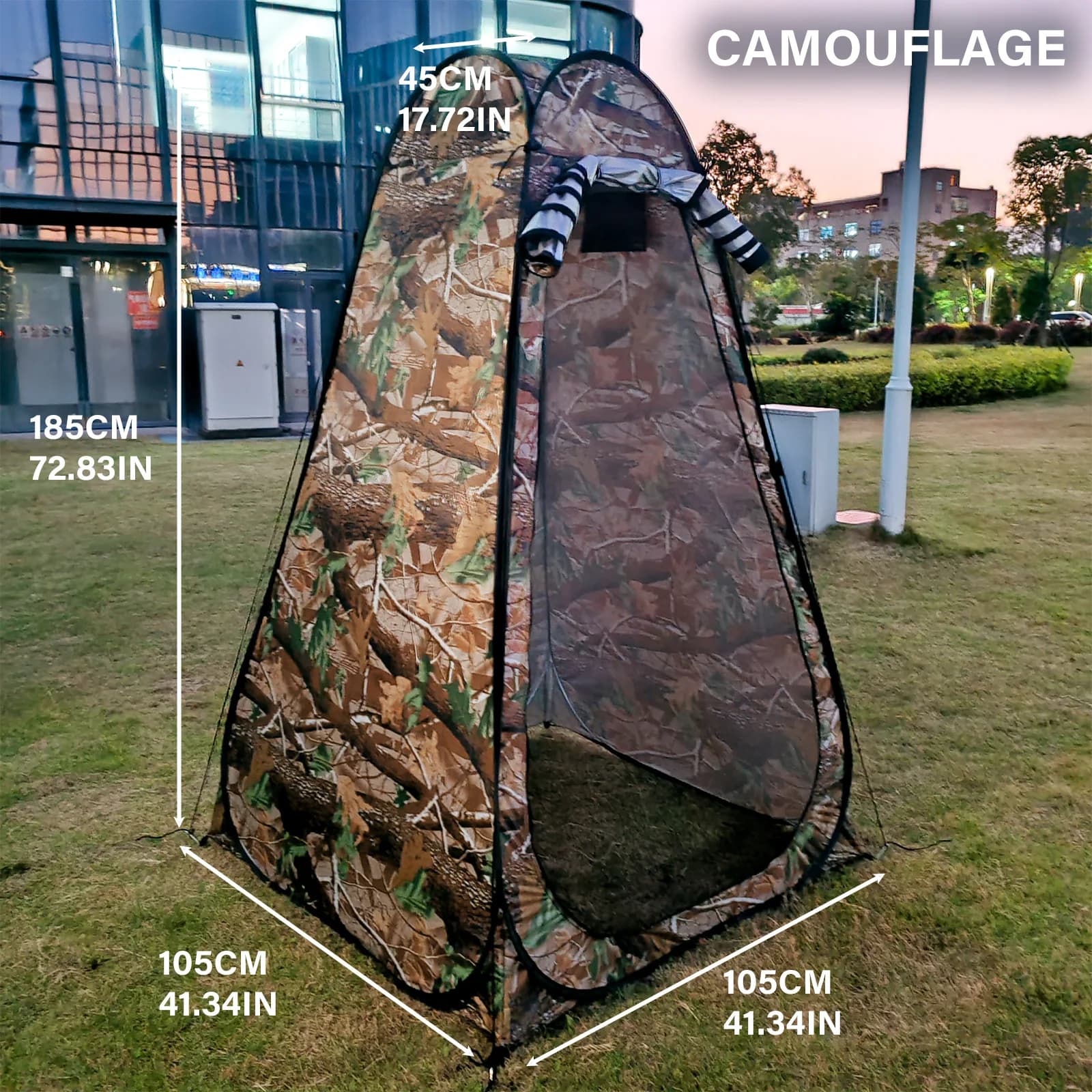 Pop Up Changing Tent, Portable Foldable Outdoor Privacy Shelter, Multi-Use Shower Tent for Camping Beach Bird Watching Activitie