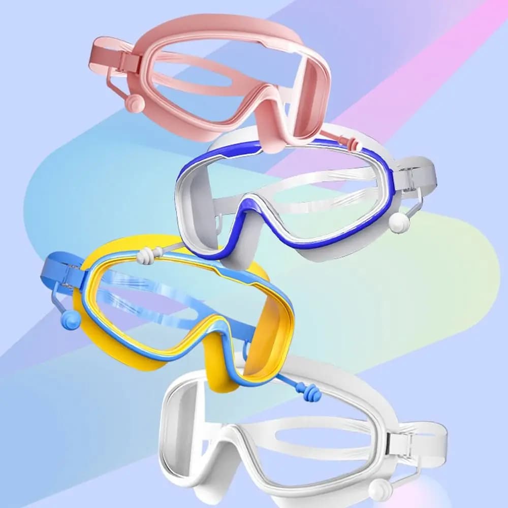 Swimwear with large frame swimming glasses with snap design diving glasses for swimming