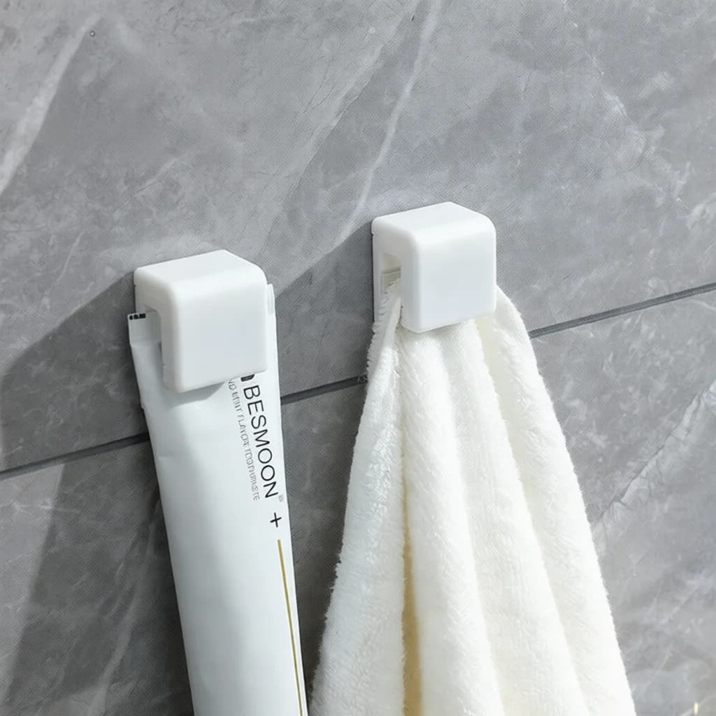 Suction Cup Bathroom Organizer Toothbrush Holder Wall Mounted Rack Shelf For Toothpaste Facial Cleanser Skincare Storage