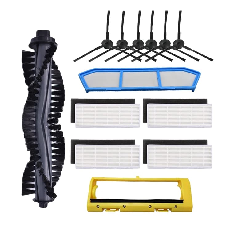 Accessories Kit For Ilife A4 A4S A40 Vacuum Cleaner Parts HEPA Filter Primary Filter Side Brush Roll Brush Cover Mop Pad Cloth