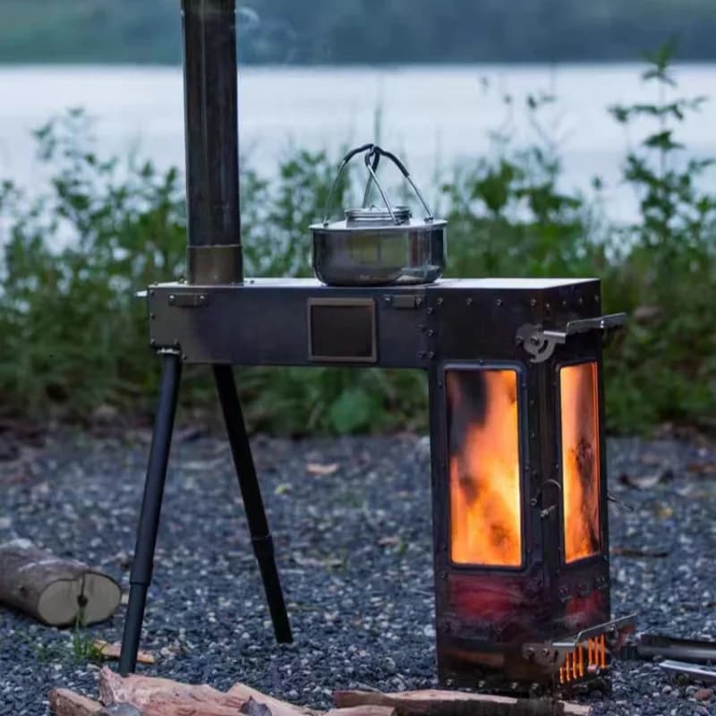 Stufa wood giraffe pellet stove firewood stove for outdoor stainless steel folding tent Furance Brasero New