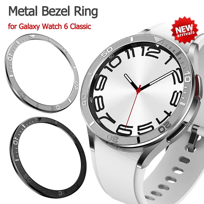 Lunetta in metallo per Samsung Galaxy Watch 6 Classic 43mm 47mm Cover Lunetta Anello di protezione per Galaxy Watch 6Classic 43mm 47mm Paraurti