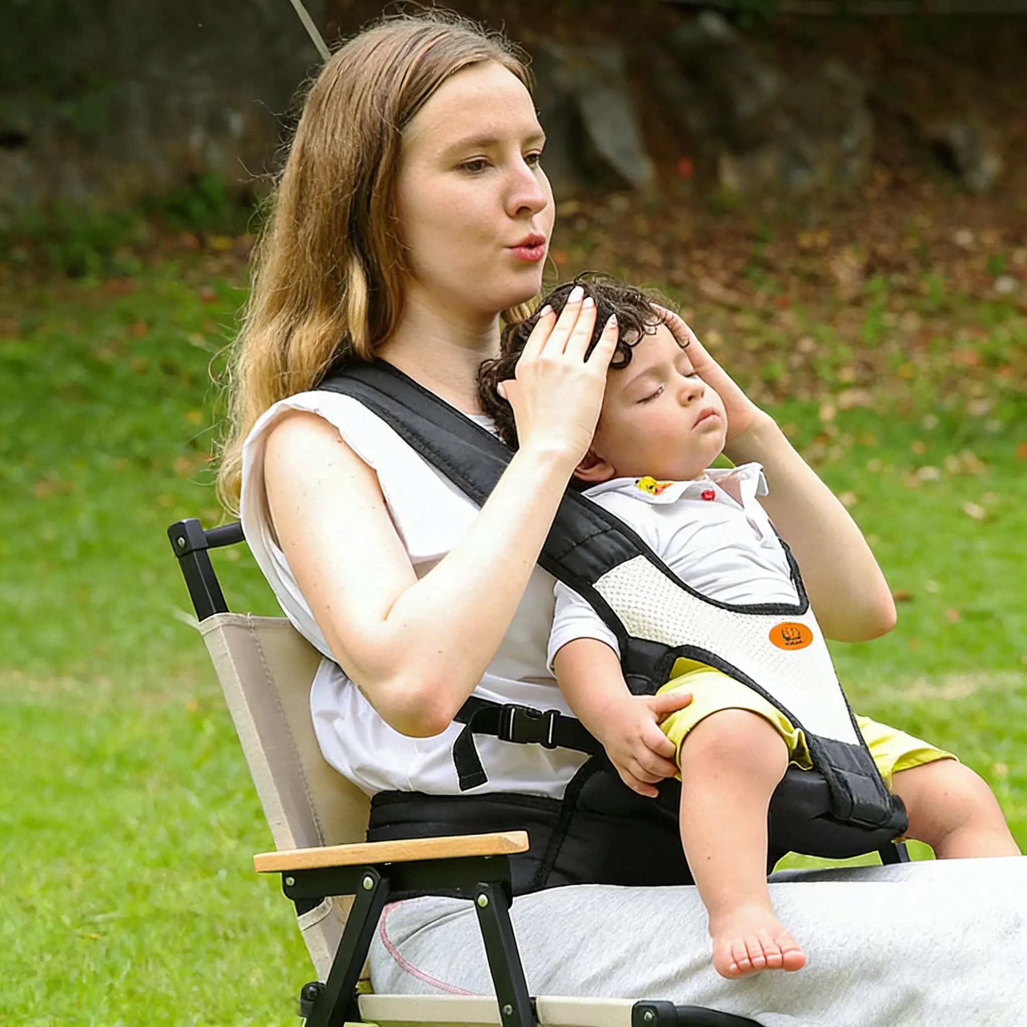 Marsupio Ergonomico con Seduta per il Bambino, Porta Bebè Universale per Tutte le Stagioni