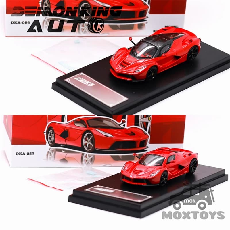 Demon King Auto 1:64 F150 Rosso / Tetto in carbonio rosso Modello di auto pressofusa