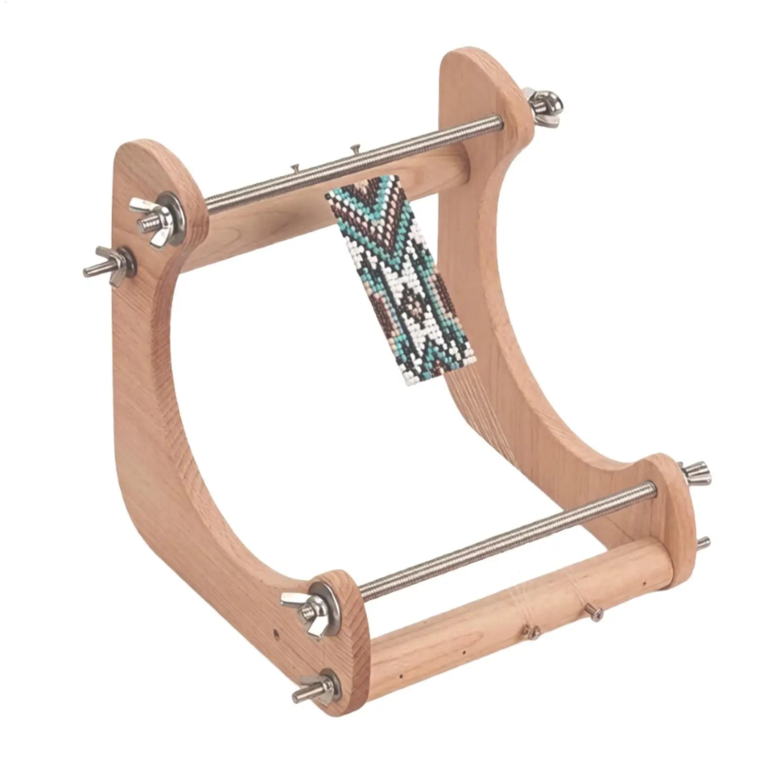 Wooden Standing Bead Loom Adjustable Handcraft Bead Tools Adjustable weaving frame for making bracelets necklaces handicrafts
