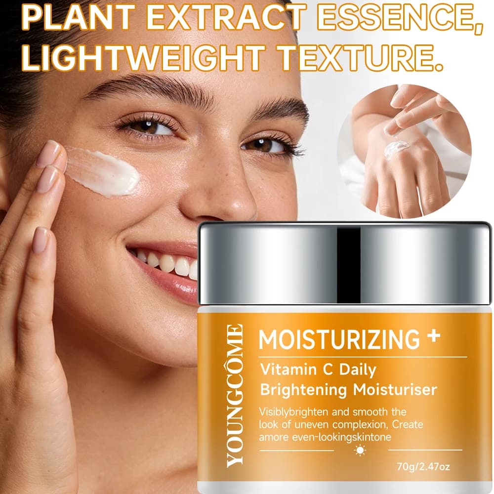 Vitamin C Illuminating Face Cream - Daily Hydratation that Illumina Visibly and Leviga la Carnagione Non Uniform 40/70g