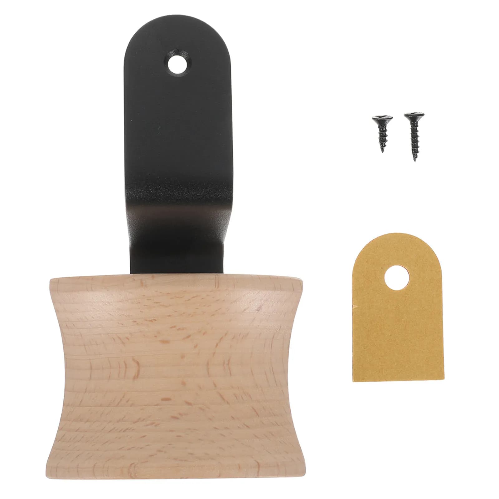 Headphone Wall Mount Holder 2.3 Wide Walnut Wood Headset Hook Space-Saving Gaming Office Home Headphone Bracket Organizer