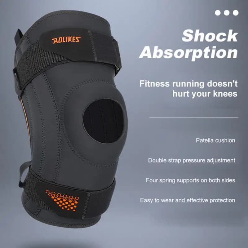 1PC Ginocchiera Manicotto di Supporto Regolabile Aperto Stabilizzatore Della Patella Protezione In Nylon Wrap Per Artrite Menisco Strappo Corsa E Jogging Sport
