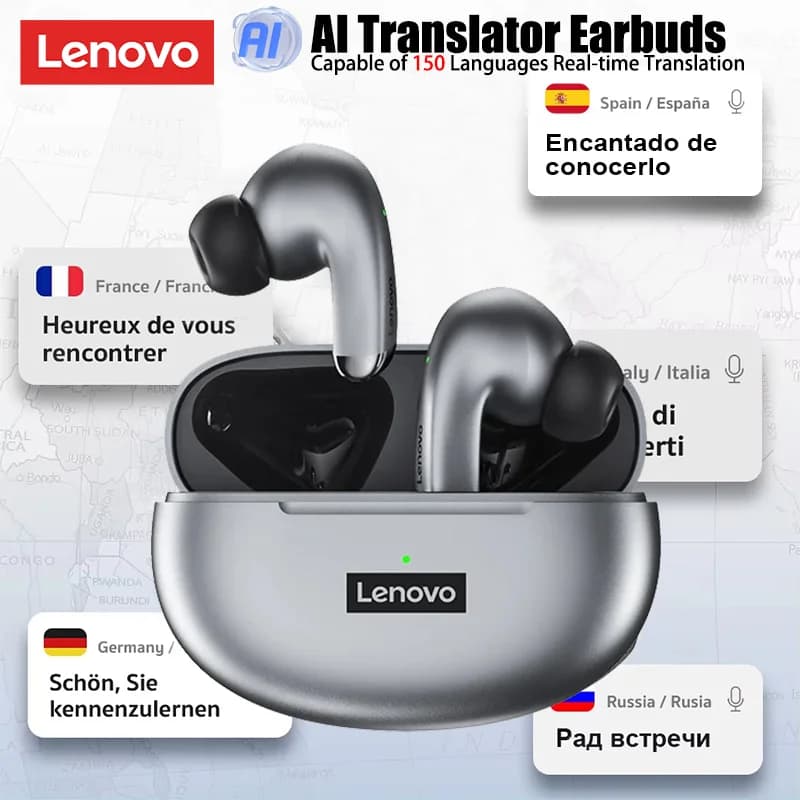 Original Lenovo LP5 AI Wireless Headphones Creating AI Images Translation of earphone conversation with earphones with noise reduction