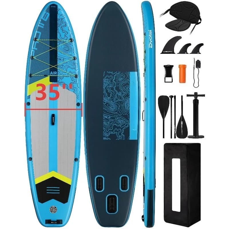 Kayak Gonfiabile Personalizzato per Dropshipping, Tavola SUP, Paddleboard da Surf 11'6"*35"*6" con Pompa e Pagaia