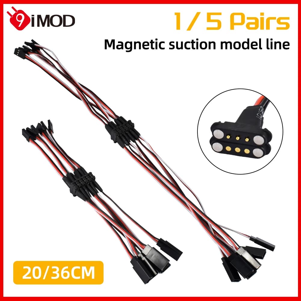 9IMOD 20CM 36CM Cavo modello magnetico Linea di aspirazione magnetica Simulazione Cavo a scatto in plastica per auto RC Barca Aereo Modello fai da te
