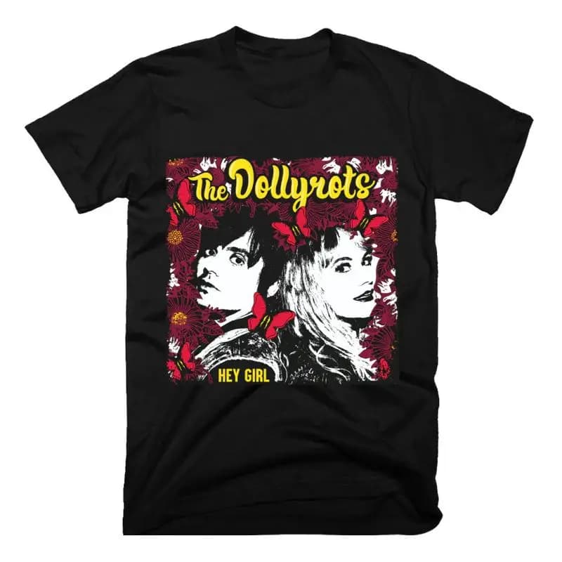 Maglietta Vtg The Dollyrots Band Hey Girl in cotone nero S 5XL