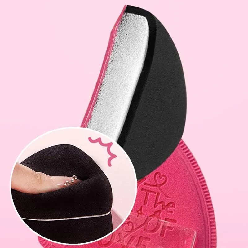 1 Pezzo Spugnetta Triangolare per Trucco Viso, Morbida Spugna per Cipria in Polvere Libera, Fondotinta Cosmetico