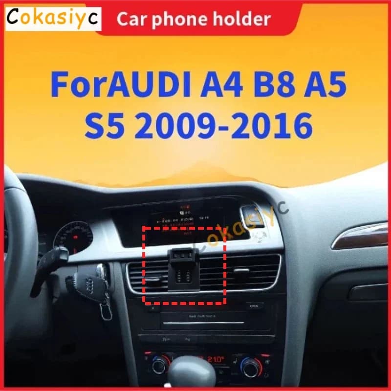 Car Phone Holder For AUDI A4 B8 A5 S5 2009-2016 Special Fixed Base Wireless Charging Stand Mobile Phone Mount Auto Accessories