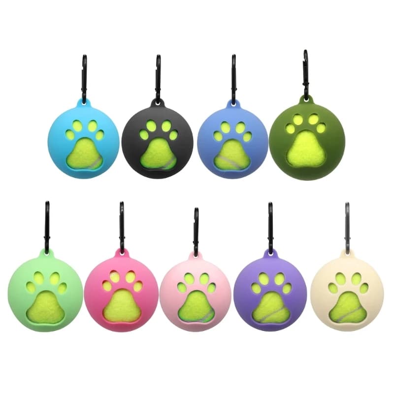 Supporto per copertura per palline per animali domestici con attacco per guinzaglio per cani Supporto per palline da tennis
