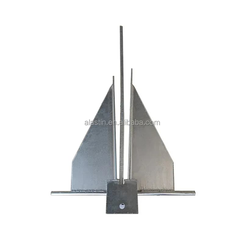 STLF Ancoraggio stile ancoraggio Danforth in acciaio zincato immerso a caldo 5 kg Ancoraggio per barca marina per kayak da yacht