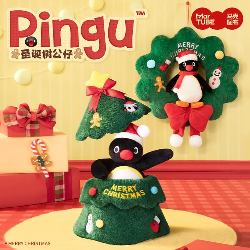 Disponibile Pingu Albero di Natale Giocattolo Ghirlanda di Natale Pianeta Luce Luce notturna Camera da letto Ornamenti carini Regali di Natale di compleanno