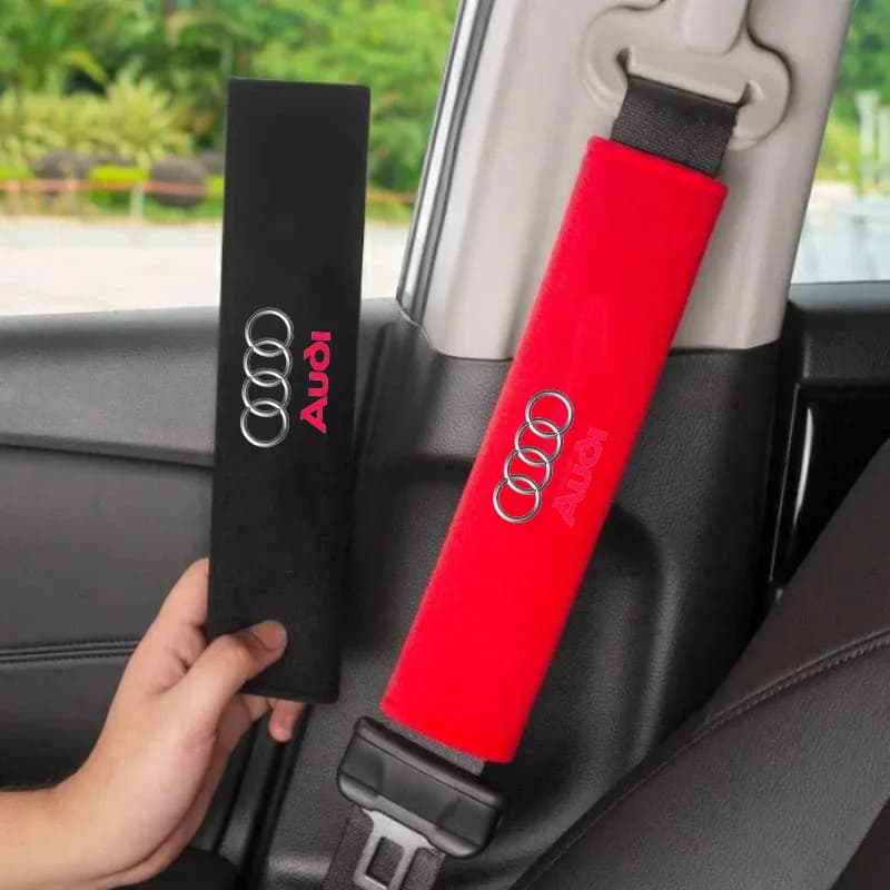 2 pcs car seat shoulder cover protection pad car accessories for Audi Sline A6 Q3 A3 B5 B6 B7 B8 B9 Q7 8P 8V 8L A5 A4 C6 C7