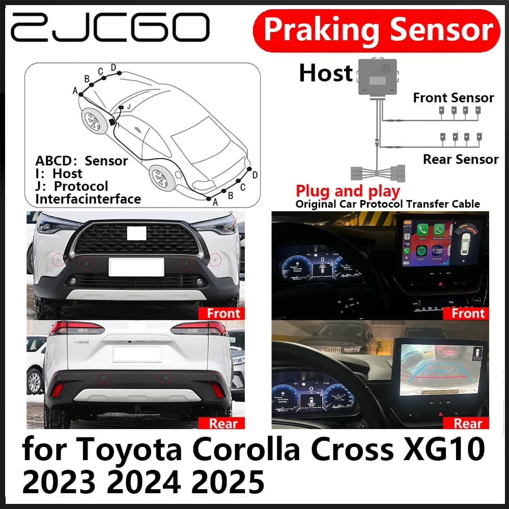 ZJCGO OEM Anteriore Posteriore Sensore di Parcheggio Retromarcia PDC Auto Sistema di Aiuto di Retromarcia per Toyota Corolla Cross XG10 2023 2024 2025