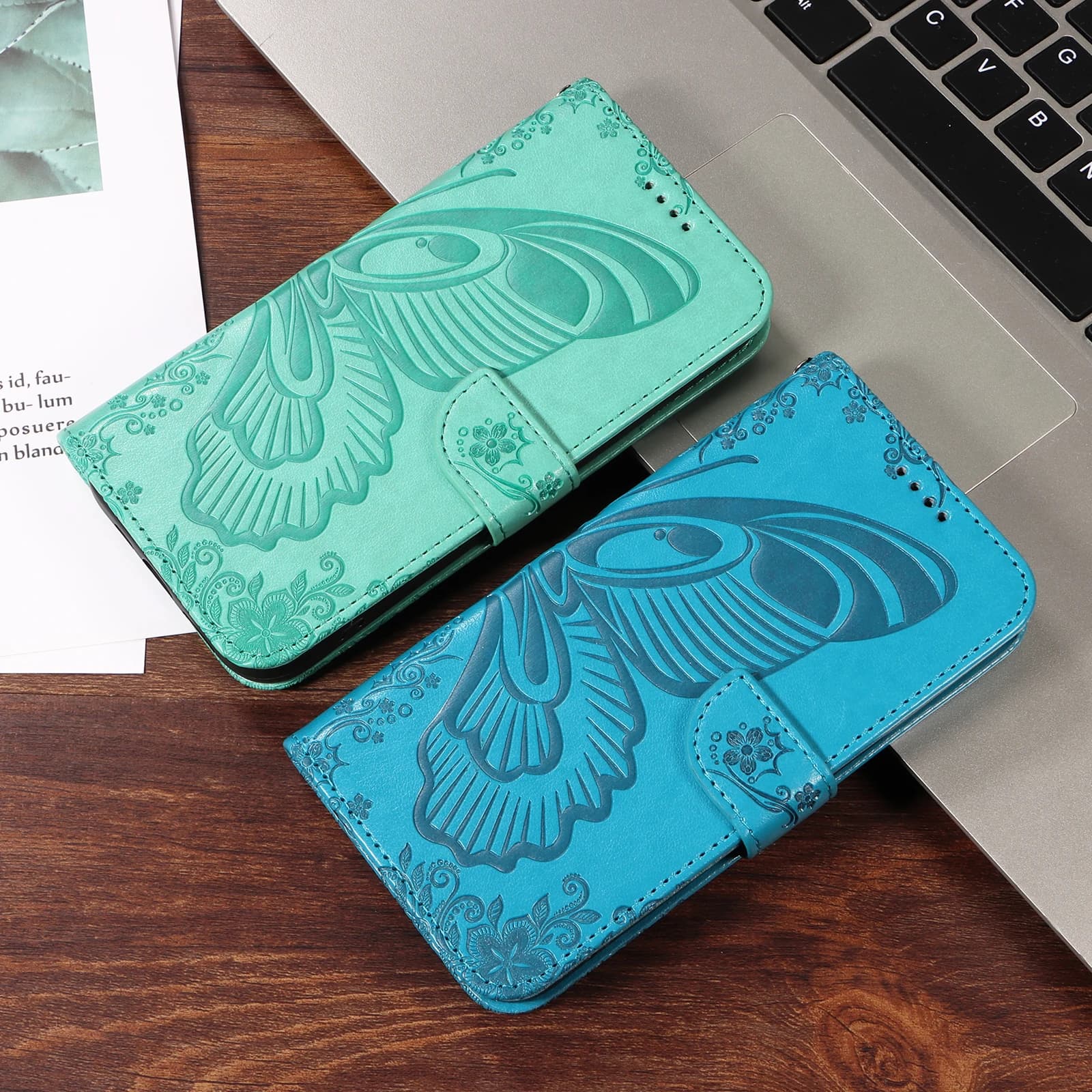 Magnetic Leather Wallet Flip Case for Honor 600 500 400 Smart Pro Lite 5G Phone Book Cover WIth Stand 3D Embossed Butterfly