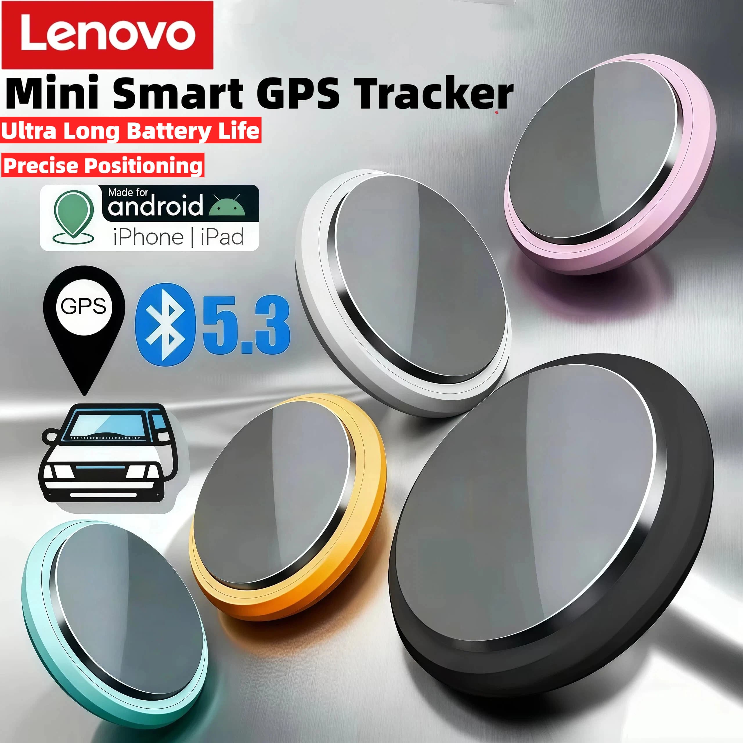 XIAOMI Mini GPS Dispositivo di localizzazione del movimento Smart Anti-perso Animali domestici Bluetooth 5.0 Localizzatore portatile di localizzazione dell'etichetta dell'aria per IOSAndroid