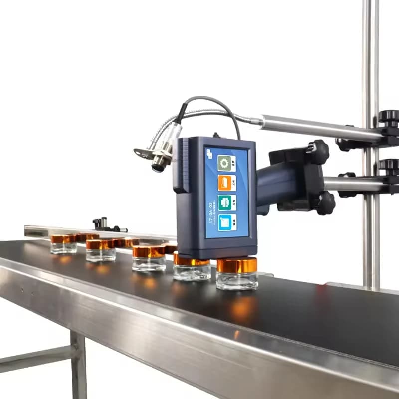 Stampante Inkjet Portatile M10 con Nastro Trasportatore per Codifica Automatica di Sacchetti, Tessuti, Metallo, Bottiglie, Date e Testo - Stampa DTF