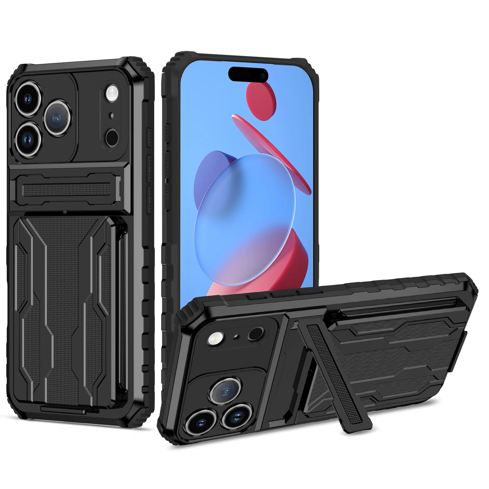 Per Apple iPhone 17 Pro Max Custodia antiurto Armatura Custodia protettiva per iPhone 17 Pro 17Air 17 Custodia con slot per schede Supporto Cover